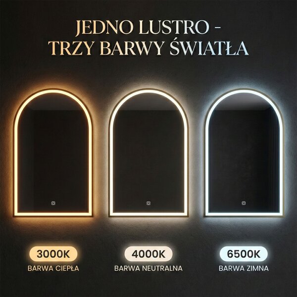 Oglindă LED 60x100cm DART GOLD