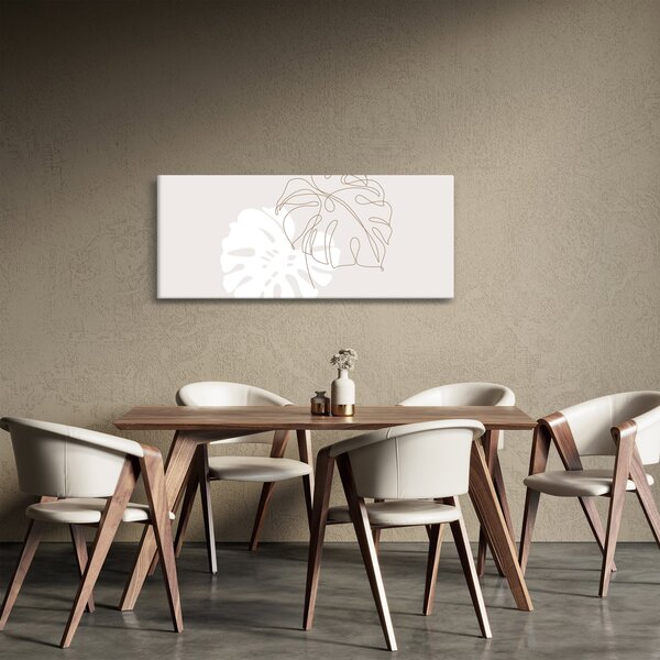 Tablou - Linia de artă monstera N⁰2 (120x50 cm)