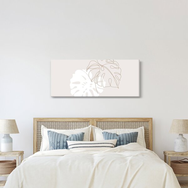 Tablou - Linia de artă monstera N⁰2 (120x50 cm)