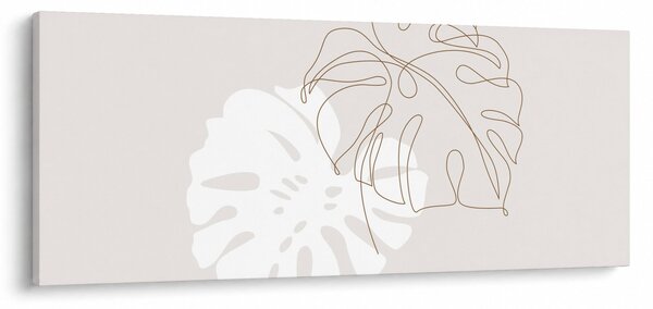 Tablou - Linia de artă monstera N⁰2 (120x50 cm)