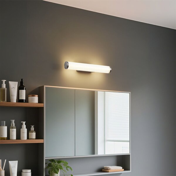 Lampă de perete retro Gunmetal 40,4 cm incl. LED IP44 - Coco