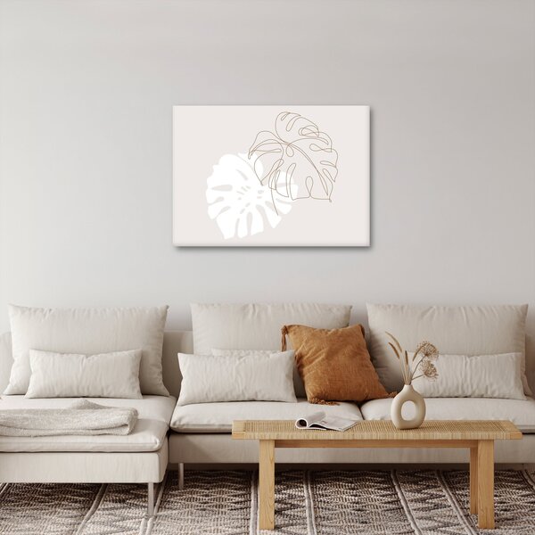 Tablou - Linia de artă monstera N⁰2 (70x50 cm)