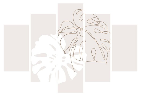 Tablou - Linia de artă monstera N⁰2 (150x105 cm)