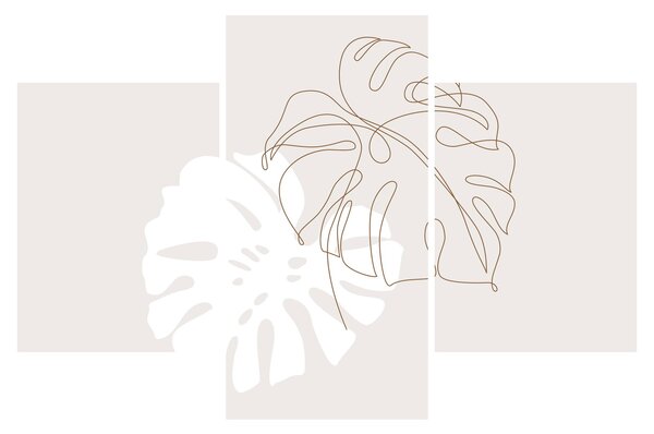 Tablou - Linia de artă monstera N⁰2 (90x60 cm)