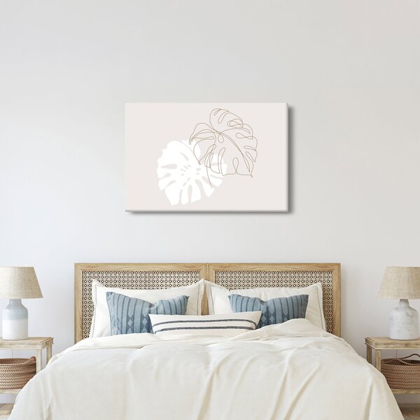 Tablou - Linia de artă monstera N⁰2 (90x60 cm)