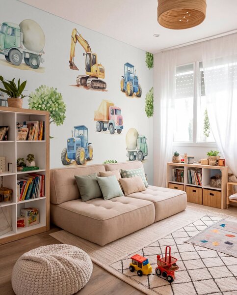 Tapet Mașini, Fototapet Pentru Copii, w05139 : Uwalls.ro