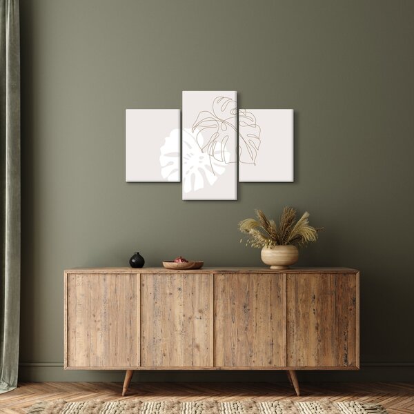 Tablou - Linia de artă monstera N⁰2 (90x60 cm)