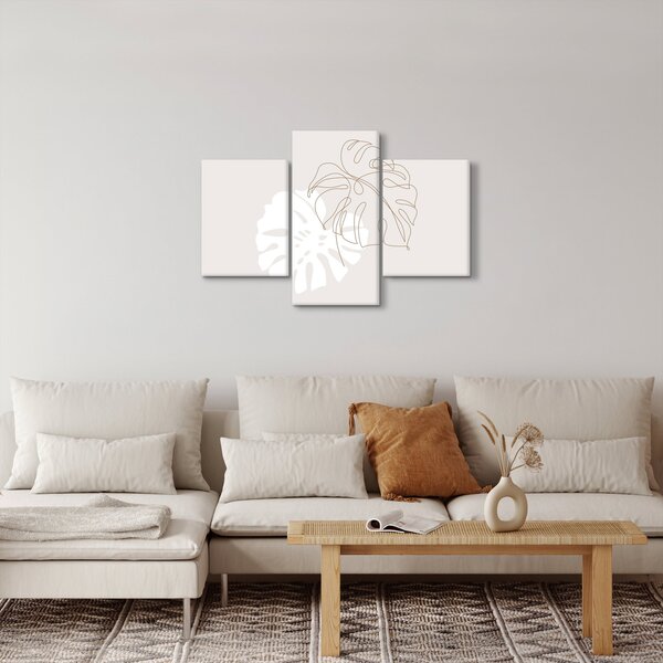 Tablou - Linia de artă monstera N⁰2 (90x60 cm)