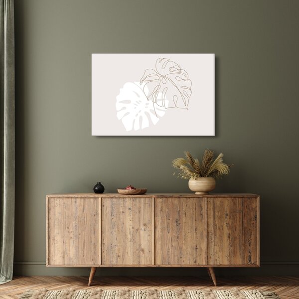 Tablou - Linia de artă monstera N⁰2 (90x60 cm)