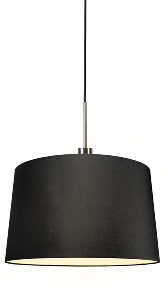 Lampă suspendată modernă din oțel cu umbră 45 cm negru - Combi 1