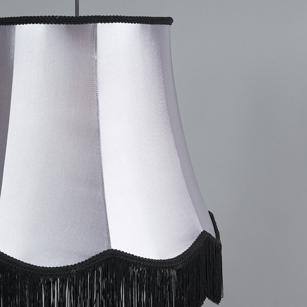 Lampă suspendată retro neagră cu gri 45 cm - Granny