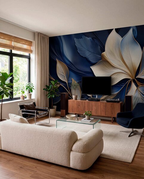 Tapet Armonie albastră, Imagini de fundal unice, w05012 : Uwalls.ro
