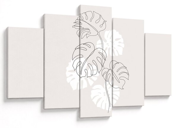 Tablou - Linia de artă monstera N⁰3 (150x105 cm)