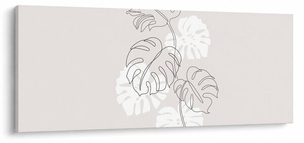 Tablou - Linia de artă monstera N⁰3 (120x50 cm)
