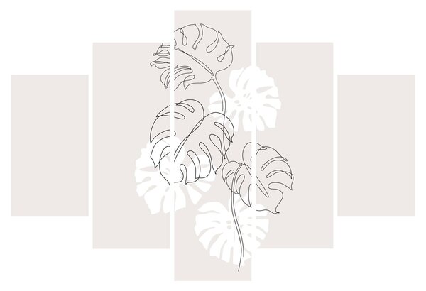 Tablou - Linia de artă monstera N⁰3 (150x105 cm)