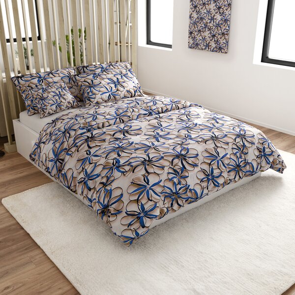 Lenjerie din microfibra FLORVINA bej Dimensiune lenjerie de pat: 70 x 90 cm | 140 x 220 cm