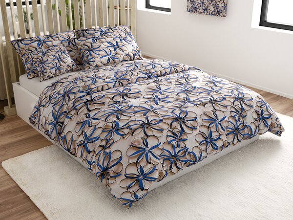 Lenjerie din microfibra FLORVINA bej Dimensiune lenjerie de pat: 70 x 90 cm | 140 x 220 cm