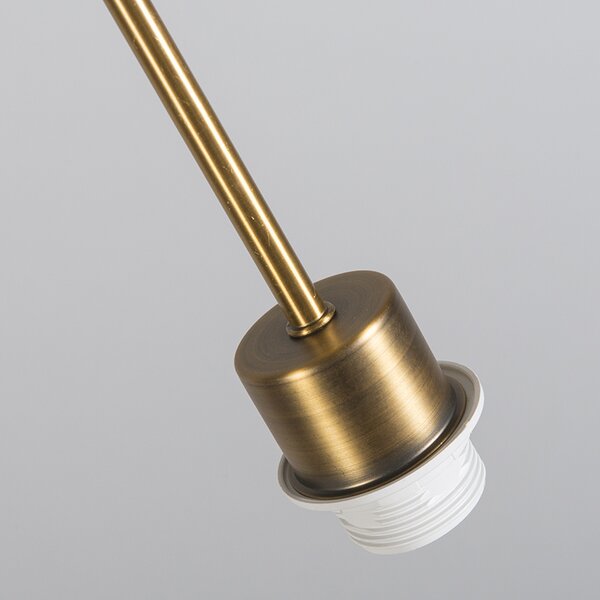 Lampă suspendată modernă bronz cu umbră 45 cm alb - Combi 1