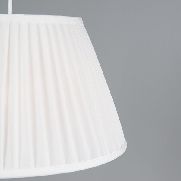 Lampă suspendată retro albă 35 cm - Plisse