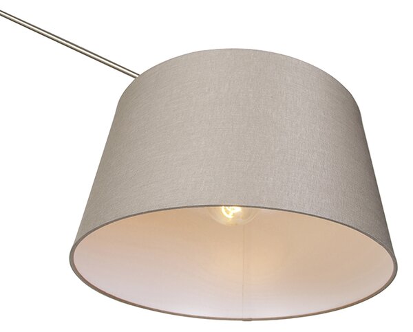 Lampa de podea moderna din otel cu abajur taupe 45 cm - Editor