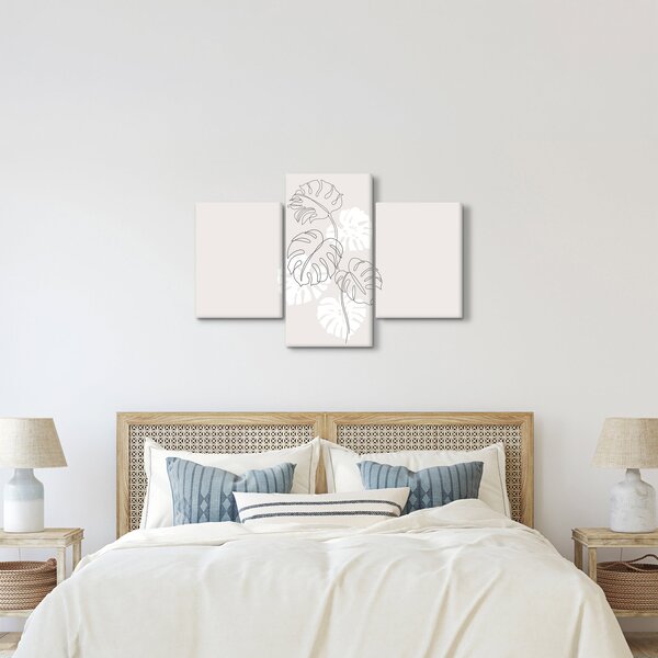Tablou - Linia de artă monstera N⁰3 (90x60 cm)