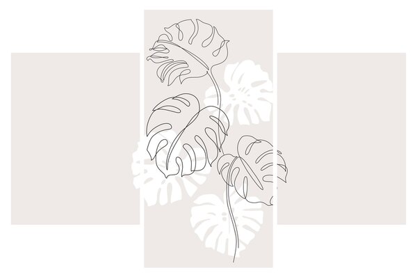 Tablou - Linia de artă monstera N⁰3 (90x60 cm)