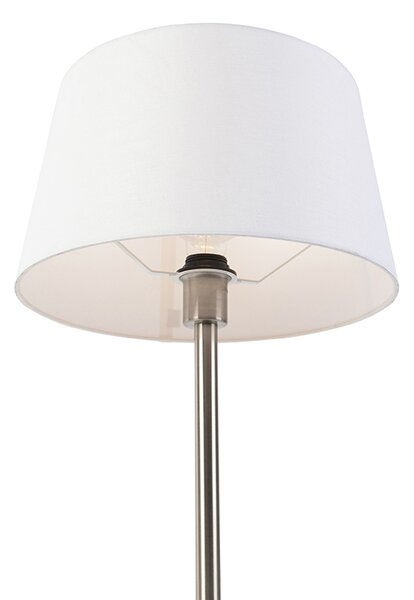 Lampă de masă modernă din oțel cu abajur alb 32 cm - Simplo