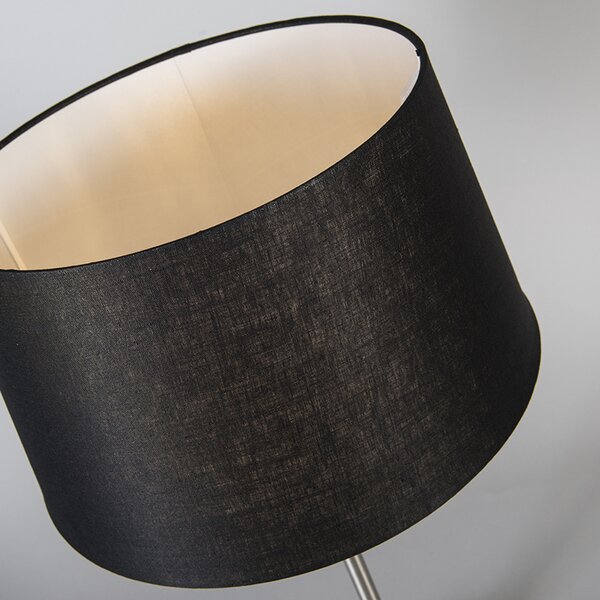Lampă de masă din oțel cu abajur negru 35 cm reglabil - Parte