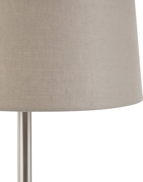 Lampă de masă modernă din oțel cu nuanță taupe 35 cm - Simplo