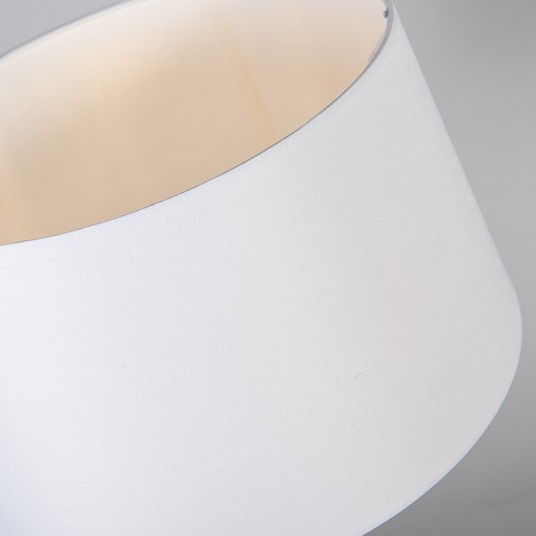Lampă de masă din oțel cu abajur alb 35 cm reglabilă - Parte