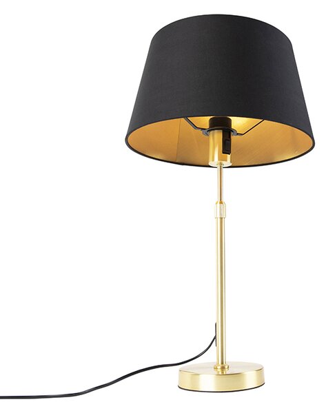 Lampă de masă auriu/alamă cu abajur negru cu auriu 32 cm - Parte
