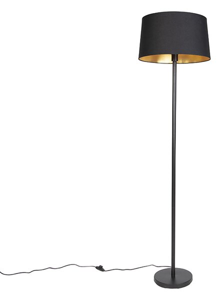 Lampă de podea modernă neagră cu umbră neagră 45 cm - Simplo