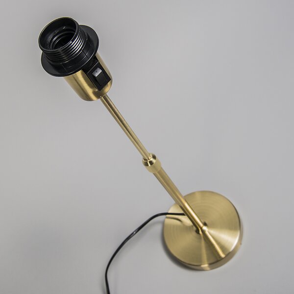 Lampă de masă auriu/alamă cu abajur alb 25 cm reglabil - Parte