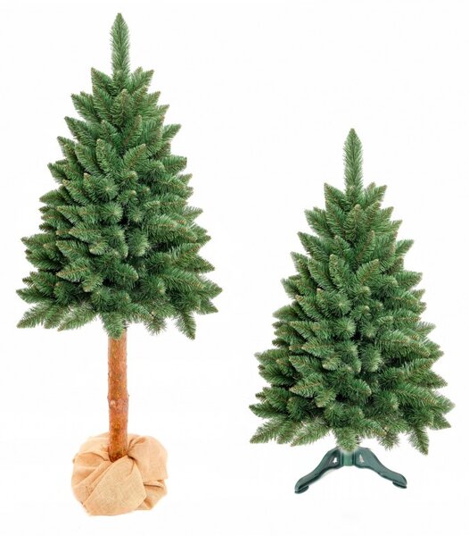 Brad artificial verde, Diamond Pin 190 cm, tulpina inalta cu aspect natural, design inedit