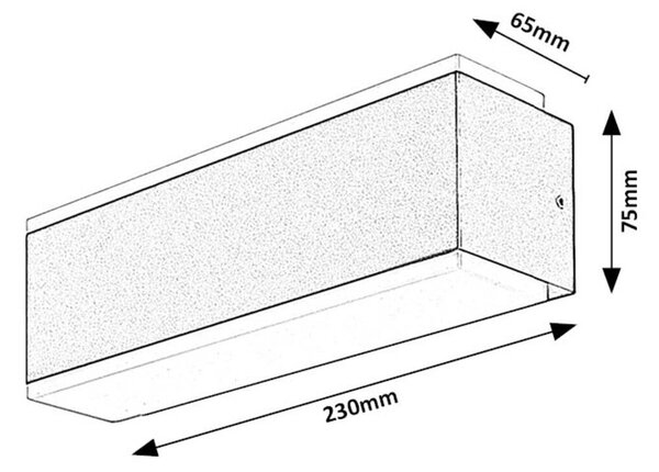 Rabalux Mataro aplica exterior 1x12 W negru 77114