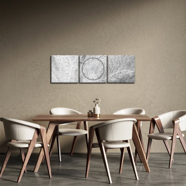 Tablou - Iarbă de pampas N⁰1 (cu ceas) (90x30 cm)