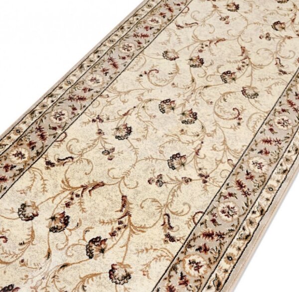 Traversa Hol, Model Clasic 523 100, Festonata, Latime 60 cm, Crem 60 x 400