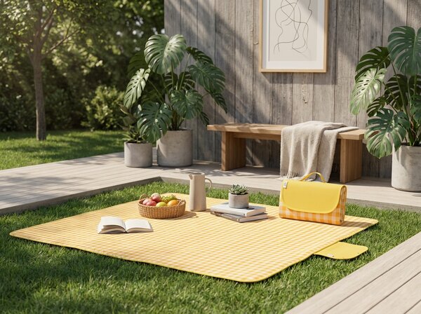 Saltea de plaja pliabila pentru picnic PIKNIX 145x200 cm - mai multe culori Culoare: Albastru