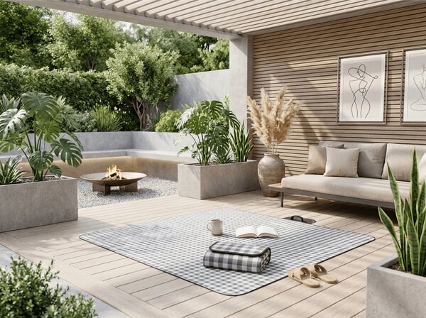 Saltea de plaja pliabila pentru picnic PIKNIX 145x200 cm - mai multe culori Culoare: Albastru