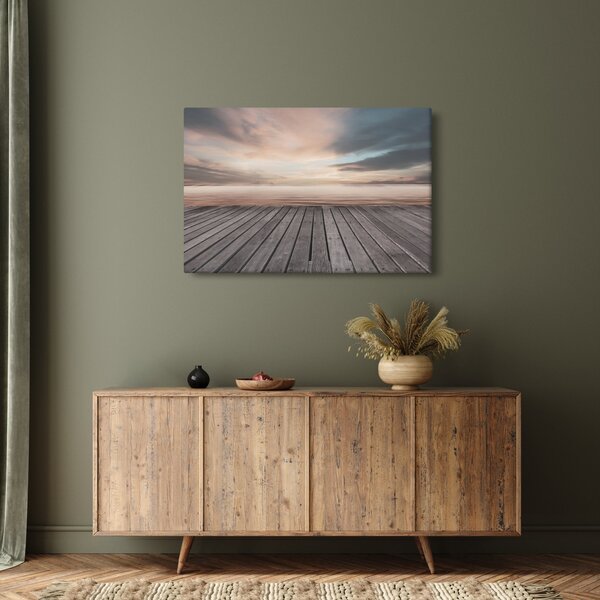 Tablou - Pier la apus de soare (90x60 cm)