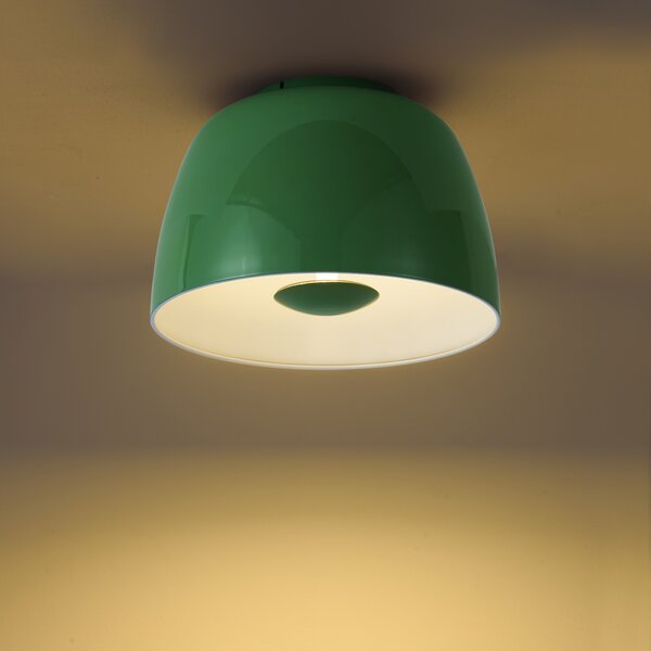 Plafonieră retro verde cu interior alb - Vera