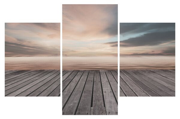 Tablou - Pier la apus de soare (90x60 cm)
