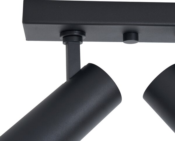 Plafonieră modernă neagră cu LED inclus, cu dimmer, cu 4 lumini - Tate