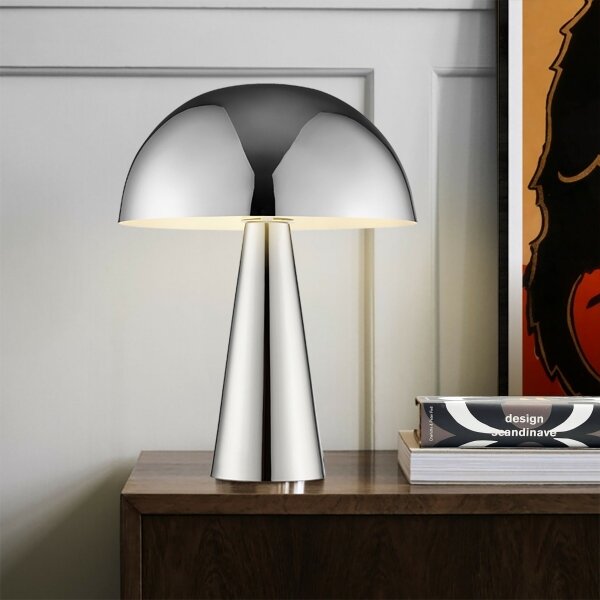 Lampă de masă Brilliant SIGRUN 1xE14/28W/230V crom lucios