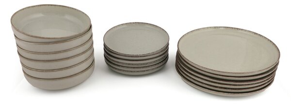 Set farfurii servire, 18 bucati Brizioia Savannah Verde 27x27x2.5 cm