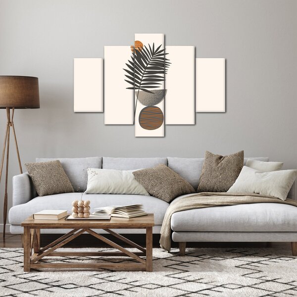 Tablou - Abstracție cu frunze de palmier (150x105 cm)