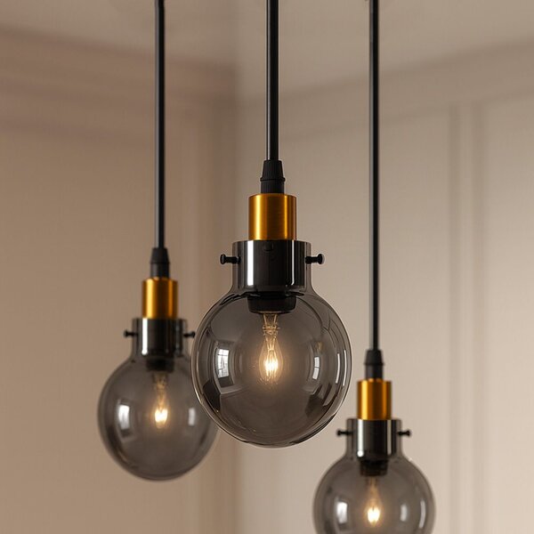 Lampă suspendată APP1125-3CP Black Gold