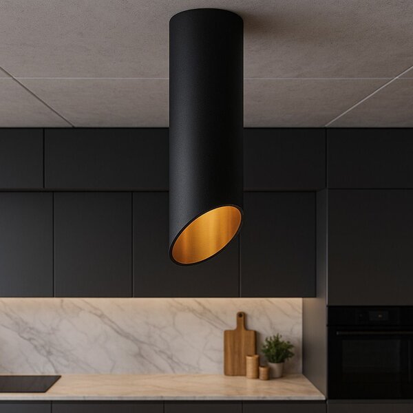 LAMPA PLAFON MODERNA AURIE NEAGRA 20 CM APP571-1C