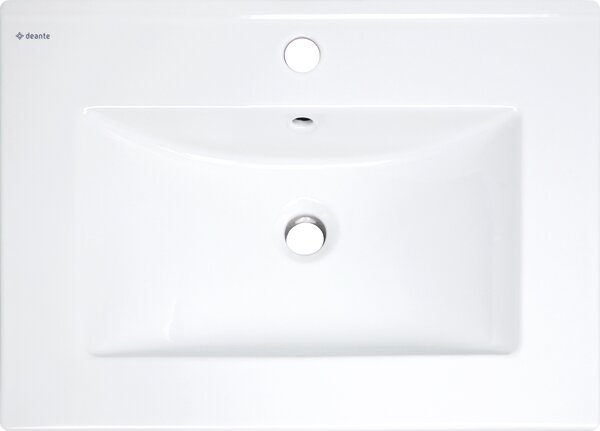 Deante Tubo lavoar 61.5x46.5 cm dreptunghiular mobilier alb luciu CTU_646M