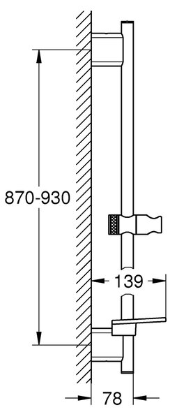 Grohe Rainshower bară de duș |90 cm 26603GL0